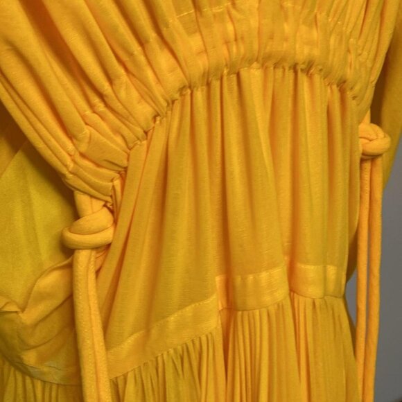 PROENZA SCHOULER SHEER DRESS WITH CAPE SLEEVES AND PLEATED SKIRT - Picture 5 of 13